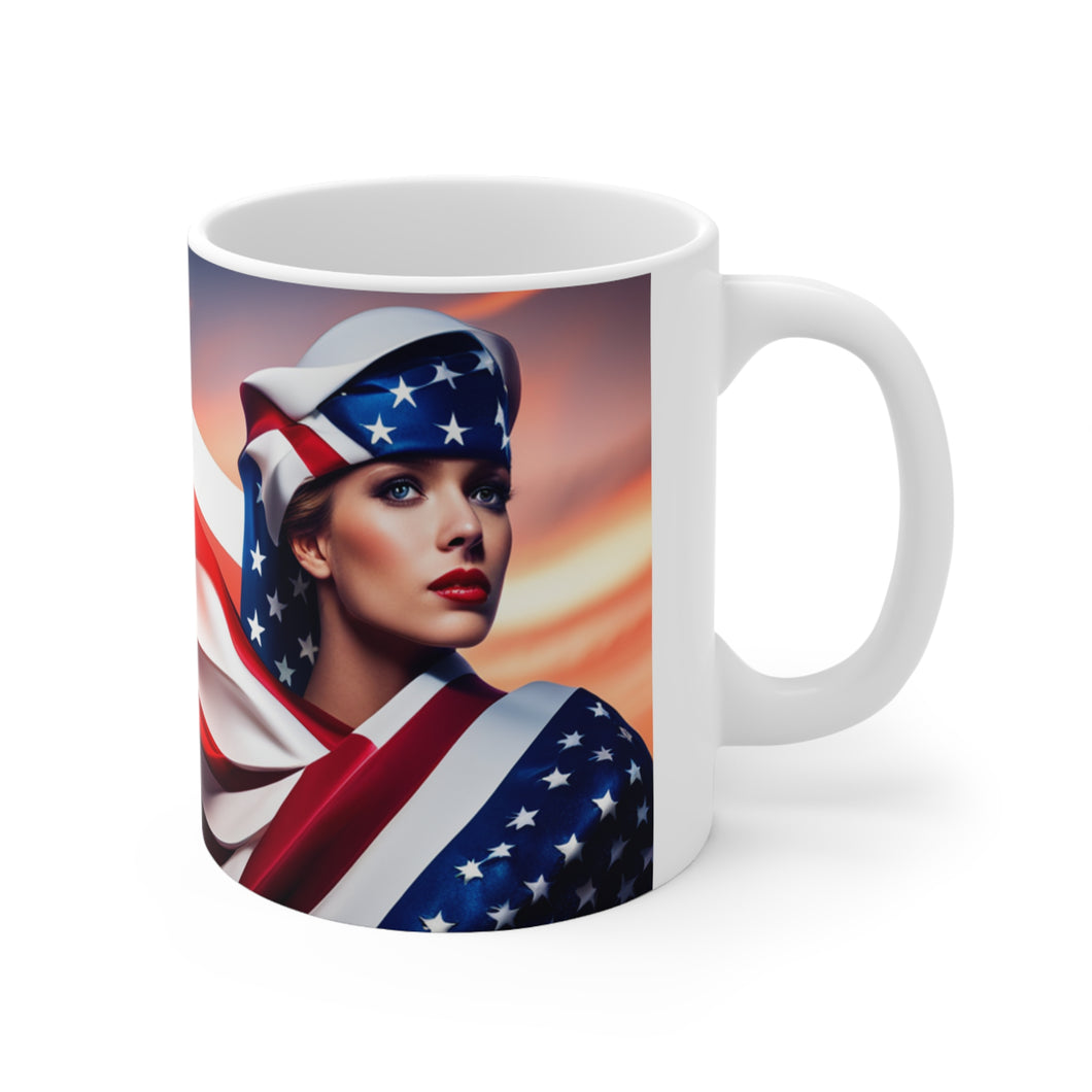 The United States of America USA Flag Eagle #6 Mug 11oz mug AI-Generated Artwork