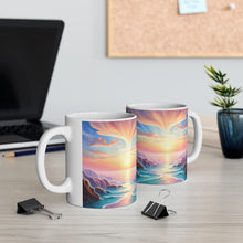 Load image into Gallery viewer, Pastel Sea-life Sunset #11 Ceramic Mug 11oz mug AI-Generated Artwork
