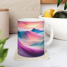 Load image into Gallery viewer, Pastel Sea-life Sunset #10 Ceramic Mug 11oz mug AI-Generated Artwork
