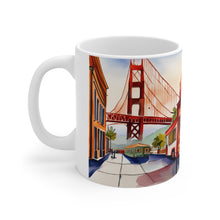 Load image into Gallery viewer, At the Cafe Golden Gate Bridge California #20 Mug 11oz mug AI-Generated Artwork
