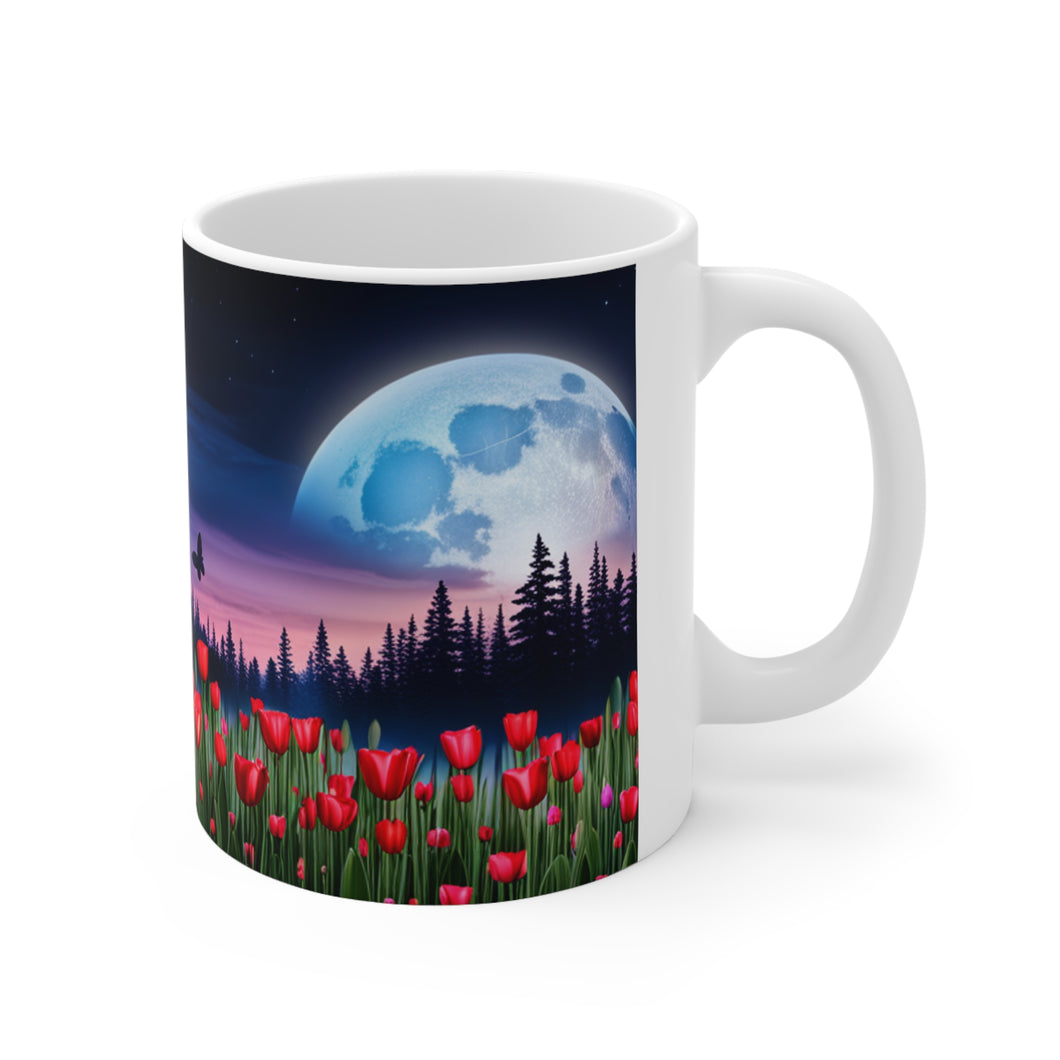 Lunar Moon Fantasy Art #9 Ceramic Mug 11oz AI Generated Artwork