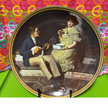Load image into Gallery viewer, Bradford Exchange Norman Rockwell Plate Pondering on the Porch
