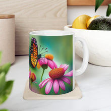 Load image into Gallery viewer, October Tourmaline Birth Month Colors Fairies &amp; Butterflies #4 Mug 11oz mug AI-Generated Artwork
