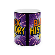 Load image into Gallery viewer, Colors of Africa Pop Art Black History Colorful AI 11oz Coffee Mug Black Background
