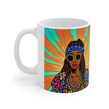 Load image into Gallery viewer, Retro 60s Female Queen #1 Mug 11oz mug AI-Generated Artwork
