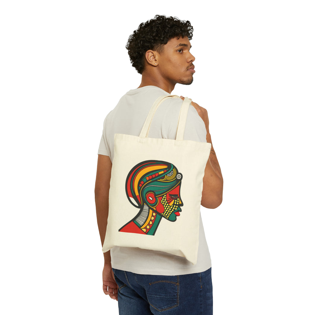 Colors of Africa Queen Mother #6 100% Cotton Canvas Tote Bag 15