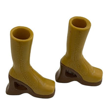 Load image into Gallery viewer, Bratz Footwear Knee High Tan Open Wedge Brown Bottom Platform
