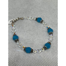 Load image into Gallery viewer, Carribean Blue Rounds - Handcrafted Austrian Crystal Beads Bracelet Jewelry
