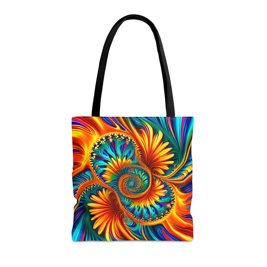 Tye Dye Swirls and Ripples #10 Tote Bag AI Artwork 100% Polyester