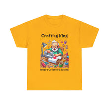 Load image into Gallery viewer, Crafting King: Where Creativity Reigns, Grandpa T-Shirt Designing Cotton Classic
