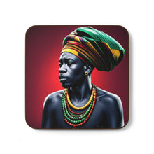 Load image into Gallery viewer, Colorful #4 Colors of Africa Hardboard Back AI-Enhanced Beverage Coasters
