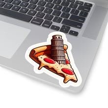 Load image into Gallery viewer, Leaning Tower of Pisa Pizza Slice Foodie Vinyl Stickers, Laptop, Journal, #20
