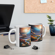 Load image into Gallery viewer, Lunar Moon &amp; Mushrooms Fantasy Art #7 Ceramic Mug 11oz AI Generated Artwork
