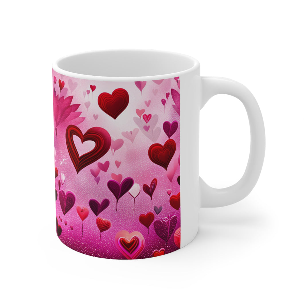 Valentine's Day From The Pink Heart #1 Mug 11oz mug AI-Generated Artwork