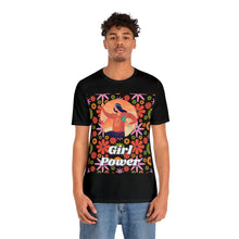 Load image into Gallery viewer, Floral Retro Girl Power Unisex Bella Canvas Jersey Short Sleeve T-shirt
