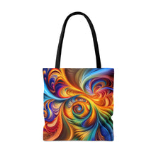 Load image into Gallery viewer, Vision Tye Dye Swirls and Ripples Tote Bag AI Artwork 100% Polyester #3
