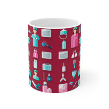 Load image into Gallery viewer, Professional Worker Pink Doctor and Nurse #7 Ceramic 11oz Mug AI-Generated Artwork
