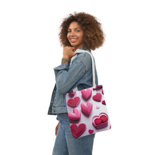 Load image into Gallery viewer, Pink Heart Series #1 Fashion Graphic Print Trendy 100% Polyester Canvas Tote Bag AI Image
