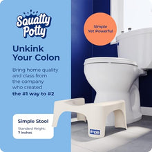 Load image into Gallery viewer, Squatty Potty Simple Bathroom Toilet Stool, Buttercream 7", Ergonomic Stool – Posture-Enhancing Bathroom Footrest for Improved Digestion &amp; Constipation Relief
