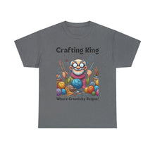 Load image into Gallery viewer, Crafting King: Where Creativity Reigns, Knitting 100% Cotton Classic T-shirt
