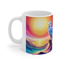 Load image into Gallery viewer, Beautiful Owl Standing in a Sea of Colors #8 Mug 11oz mug AI-Generated Artwork
