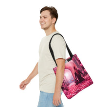 Load image into Gallery viewer, Meditation the Pink Heart Series #4 Tote Bag AI Artwork 100% Polyester
