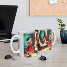 Load image into Gallery viewer, Playing Dress up Just Like Mommie #10 Mug 11oz mug AI-Generated Artwork
