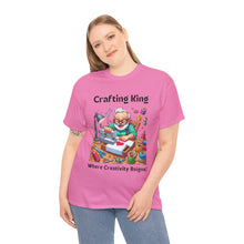 Load image into Gallery viewer, Crafting King: Where Creativity Reigns, Grandpa T-Shirt Designing Cotton Classic
