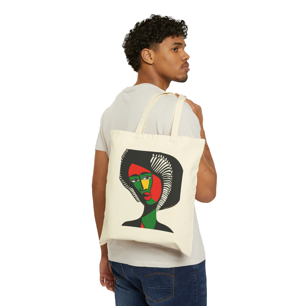 Colors of Africa Queen Mother #13 100% Cotton Canvas Tote Bag 15