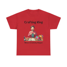 Load image into Gallery viewer, Crafting King: Where Creativity Reigns, Knitting 100% Cotton Classic T-shirt
