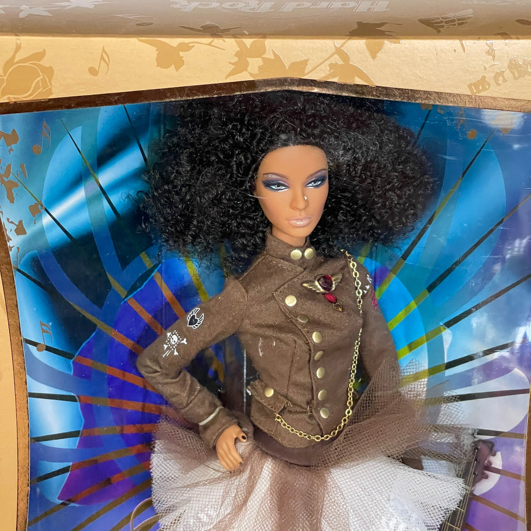 Mattel 2007 Hard Rock Cafe Gold Label Barbie African American Doll #K7946