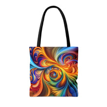 Load image into Gallery viewer, Vision Tye Dye Swirls and Ripples Tote Bag AI Artwork 100% Polyester #3
