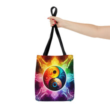 Load image into Gallery viewer, Ying Infinite Beauty Electricity Fusion of Colors #6 Tote Bag AI Artwork 100% Polyester
