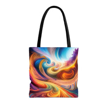 Load image into Gallery viewer, Glory Tye Dye Swirls and Ripples Tote Bag AI Artwork 100% Polyester #2
