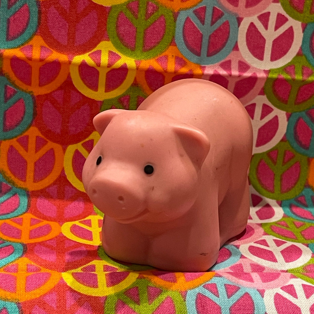 1990's Little Tikes Toddle Tots Farmobile Animal Pink Pig