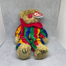 Load image into Gallery viewer, Ty Attic Treasures - Piccadilly The Clown Bear Plush Collectible Toy Jointed 8.5&quot;
