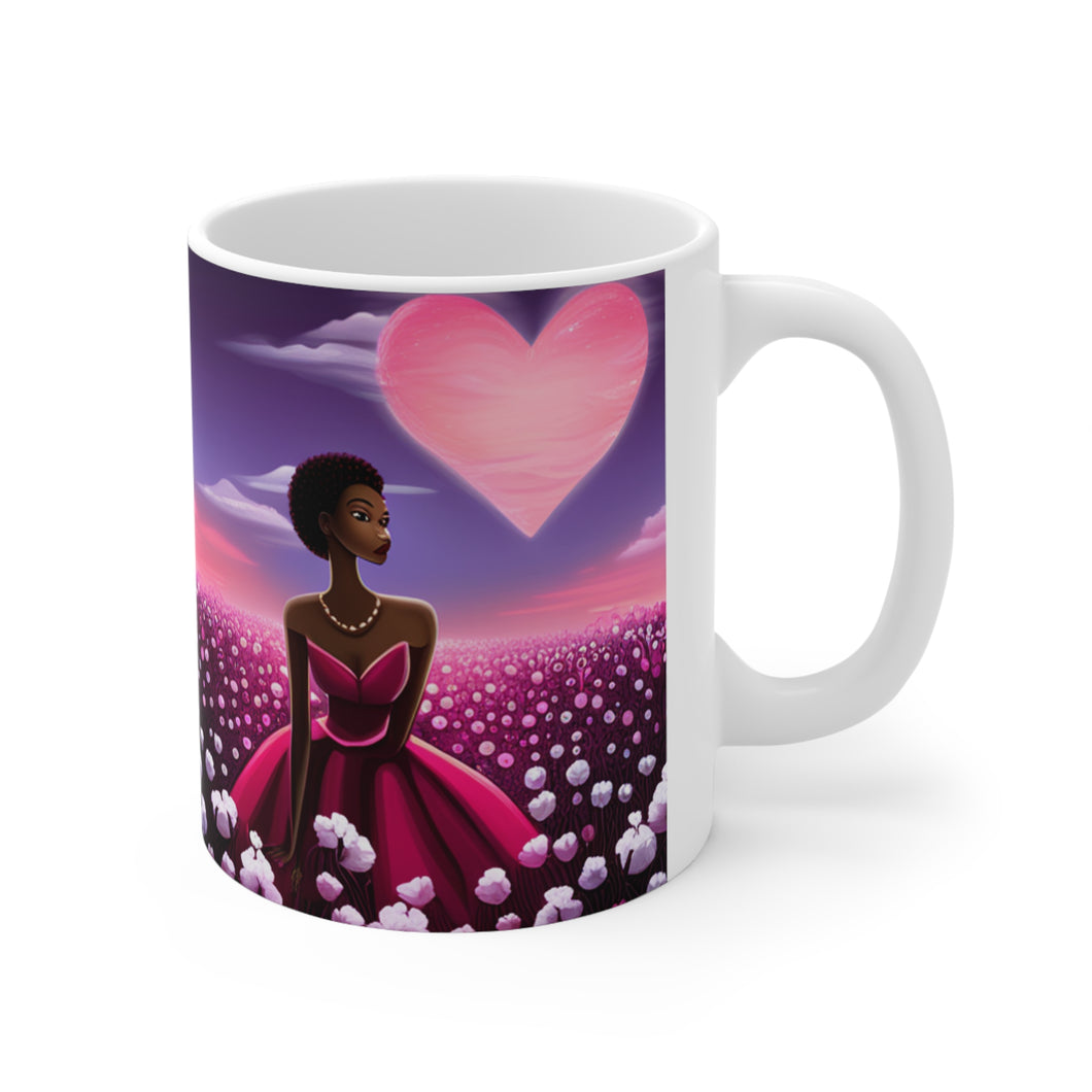 Valentine's Day From The Pink Heart #22 Ceramic Mug 11oz AI Artwork