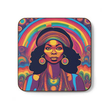 Load image into Gallery viewer, Retro 60&#39;s Psychedelic #34 Hardboard Back AI-Enhanced Beverage Coasters
