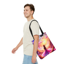 Load image into Gallery viewer, Angelic Angel Seaside Love the Pink Heart Series Tote Bag AI Artwork 100% Polyester #13

