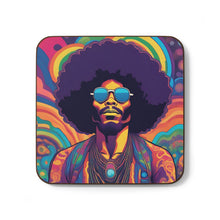 Load image into Gallery viewer, Retro 60&#39;s Psychedelic #38 Hardboard Back AI-Enhanced Beverage Coasters
