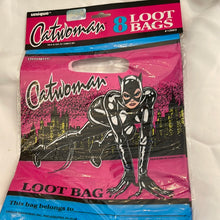 Load image into Gallery viewer, Unique 1991 Pink. &amp; Black Catwoman 8 Party Loot Candy Bags #13983
