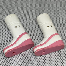 Load image into Gallery viewer, Bratz Footwear Pair Feet Shoes White Boots Pink Stripe Sole
