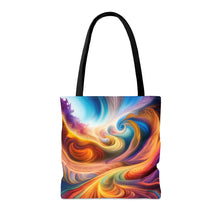 Load image into Gallery viewer, Glory Tye Dye Swirls and Ripples Tote Bag AI Artwork 100% Polyester #2
