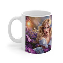 Load image into Gallery viewer, April Diamond Birth Month Colors Fairies &amp; Butterflies #2 Mug 11oz mug AI-Generated Artwork
