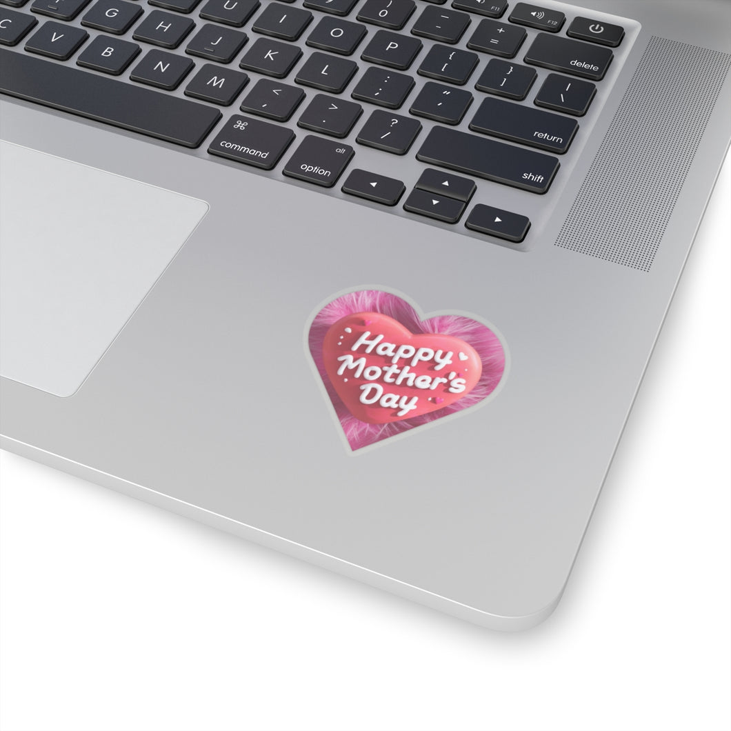 Happy Mother's Day Heart Shaped Vinyl Stickers, Laptop, Diary, Journal #4
