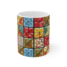 Load image into Gallery viewer, Old Fashion Quilted Pattern #3 Mug 11oz mug AI-Generated Artwork
