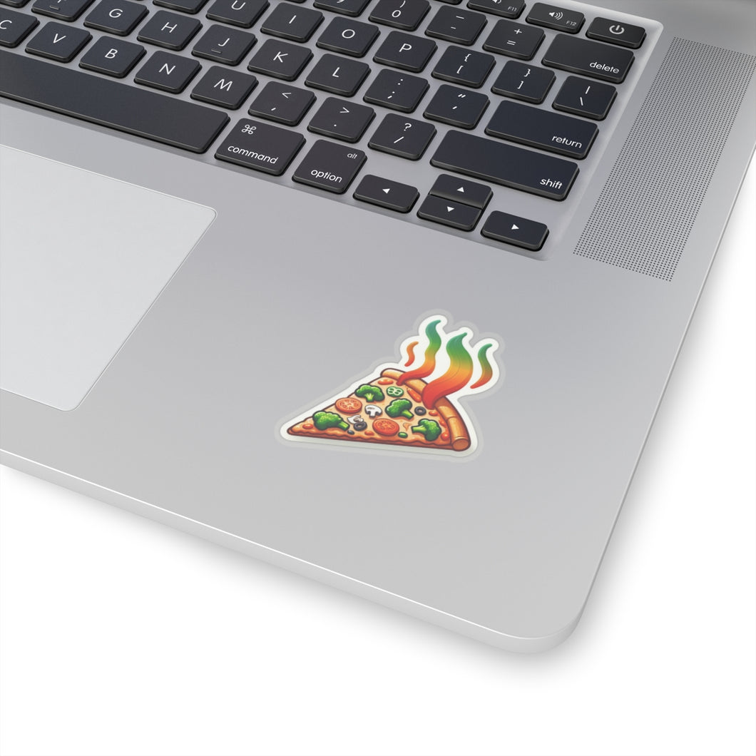 Veggie Pizza Slice Foodie Vinyl Stickers, Laptop, Journal, Water Bottle, #26