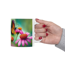 Load image into Gallery viewer, October Tourmaline Birth Month Colors Fairies &amp; Butterflies #4 Mug 11oz mug AI-Generated Artwork
