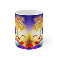 Load image into Gallery viewer, Mardi Gras Mask Ribbon #3 Mug  AI-Generated Artwork 11oz mug
