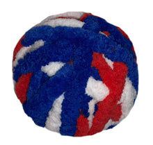 Load image into Gallery viewer, LOOP-A-LOT Chunky Chenille Red White Blue Yarn for Crocheting and Handknitting ~ Big Bulky Fluffy Soft Chunky Beginners Blanket Jumbo Wide Thick Yarn DIY Crafts Home Decor Costumes Each Skein 28 yards
